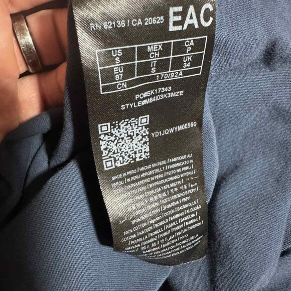 Guess Los Angeles Navy Blue Long Sleeve Logo Shirt - small - Picture 13 of 13